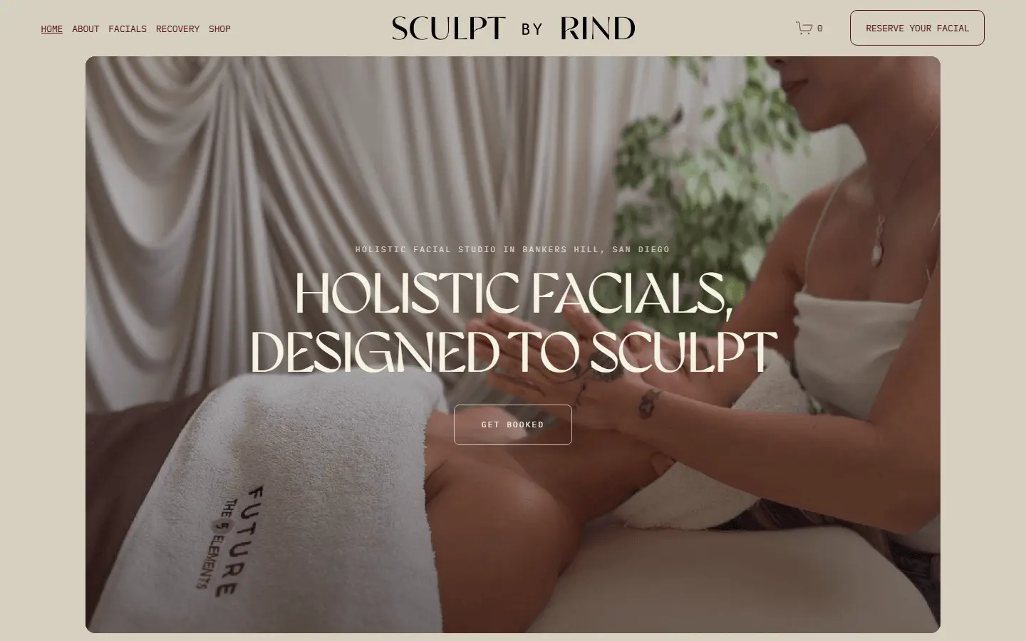 Sculpt by Rind website on desktop